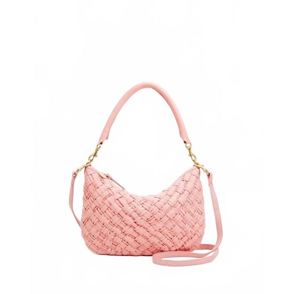 CLARE V. Handbags - NEW CLARE V. women's petit moyen messenger bag in blush puffy woven